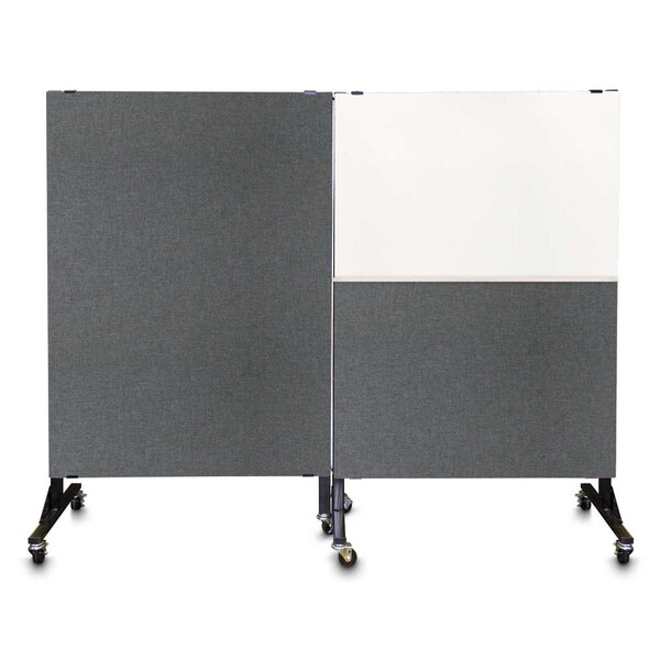 United Visual Products Enclosed Corkboard, 3 Door, 96"x48", 4" Fra, UV3427-SATIN-FORBO UV3427-SATIN-FORBO - main